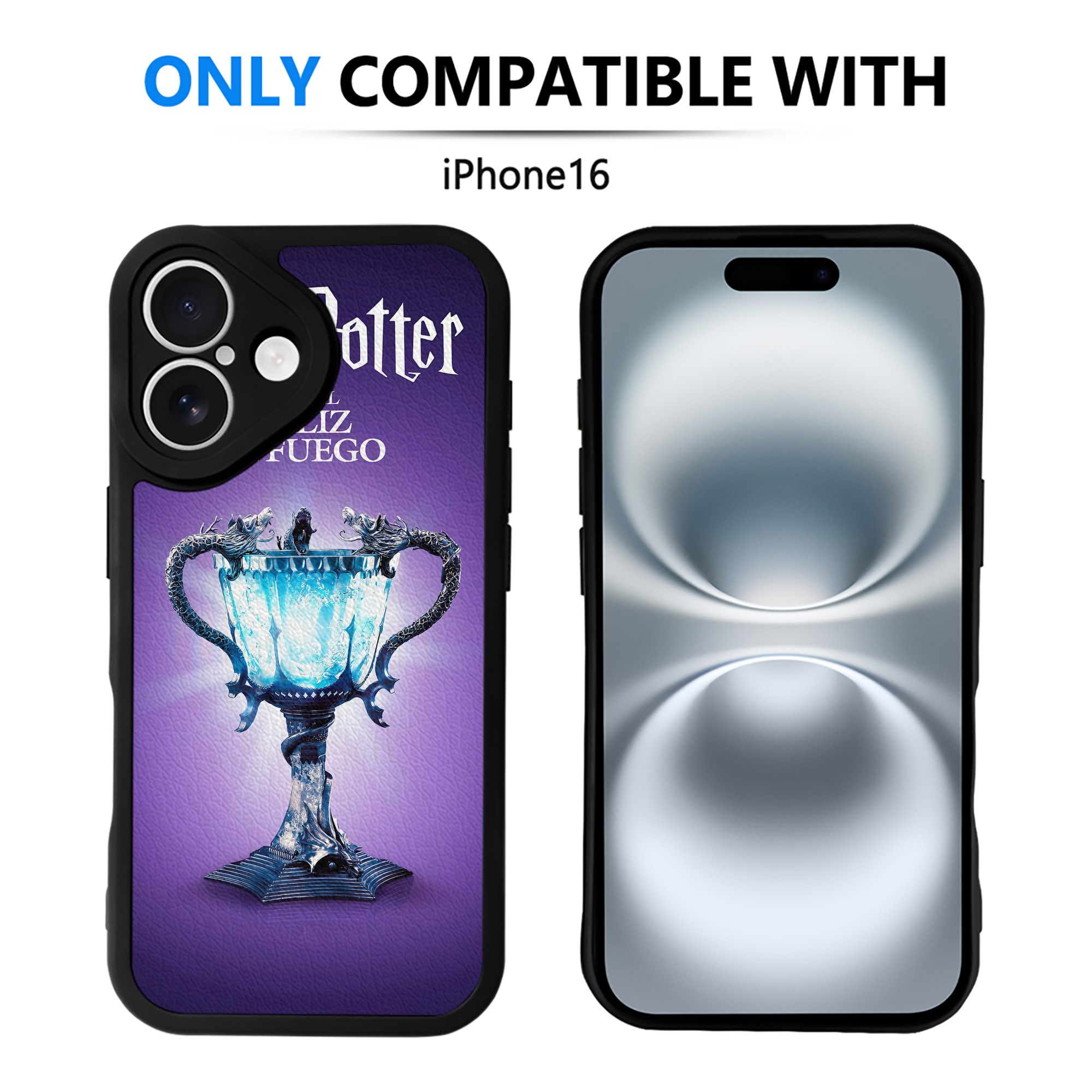 （画像用） Harry Potter ハリー・ポッターシリーズ 【iPhone 16シリーズ対応】シリコンスマホケース（レザー調） 材質：シリコン